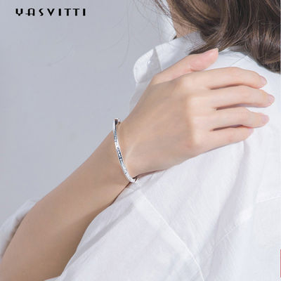 0.06m 4.5g couplent l'ODM de Sterling Silver Bangle Bracelets de bracelet de manchette