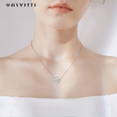 ODM pendant Valentine Silver Heart Pendant Necklace de coeur d'or blanc de 2.17g 18in