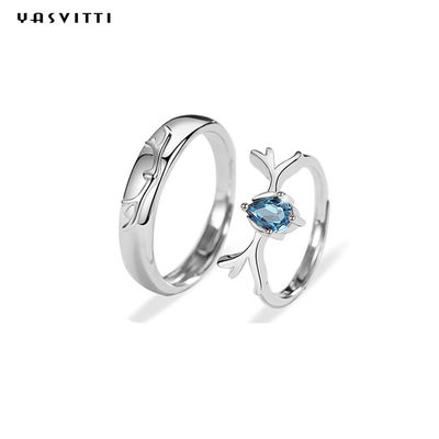 anneau classique de Zircon argenté de fiancée de 4.13mm 1.68g Sterling Silver Jewelry Rings S990