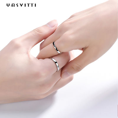2gram 0.07oz Sun et zircon Sterling Silver Ring simple des anneaux 3A de lune