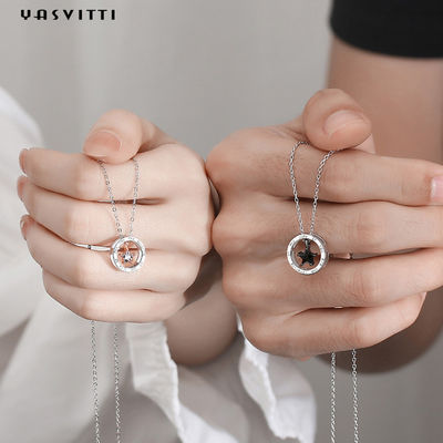 étoile Diamond Necklace de 6.3in 316L solides solubles Sterling Silver Jewelry Necklaces 1.3g