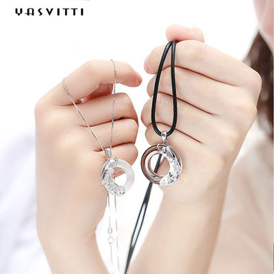 GV à chaînes de 22in 1.62g Dragon Phoenix Necklace Fiancé 925 Sterling Silver Pendants
