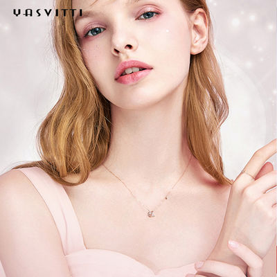 collier d'étoile d'or tordu par cérémonie de 2g 17.7in Sterling Silver Jewelry Necklaces 18k