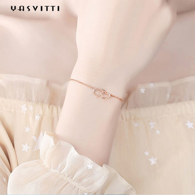 ODM 7.8in argent 18k Rose Gold Open Heart Bracelet de 304 de solides solubles bracelets de glisseur