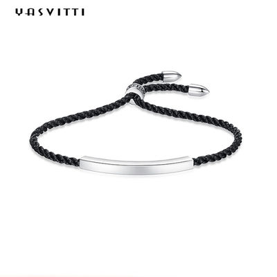 bracelets argentés faits main de la boule 3.5g de 0.59ft de glisseur de corde argentée du bracelet 316L solides solubles