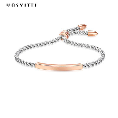bracelets argentés faits main de la boule 3.5g de 0.59ft de glisseur de corde argentée du bracelet 316L solides solubles