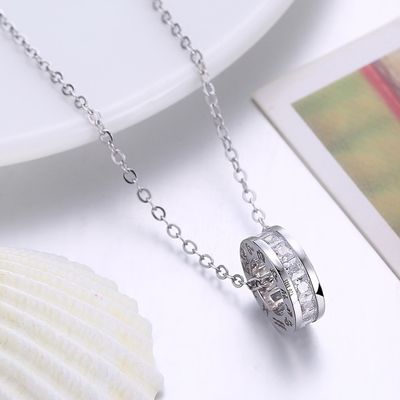 Chaîne de tempérament de mode de Sterling Silver 925 Diamond Small Pretty Waist Necklace