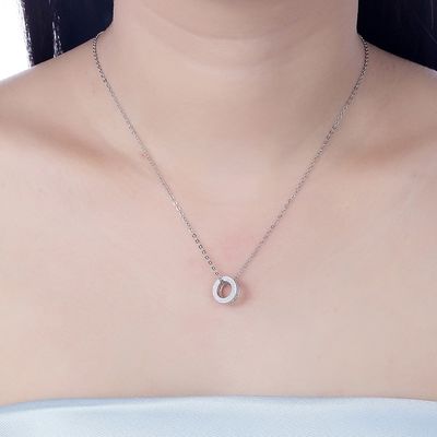 Chaîne de tempérament de mode de Sterling Silver 925 Diamond Small Pretty Waist Necklace