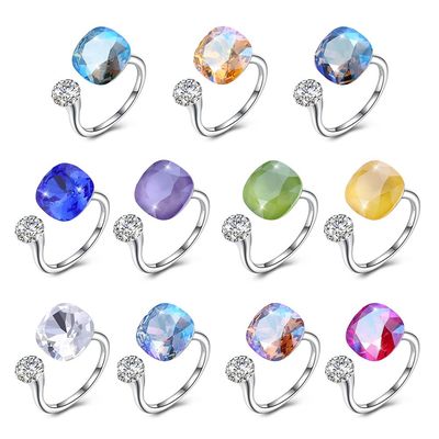 3,43 bande ouverte Diamond Ring d'obtention du diplôme du gramme 0.5cm Sterling Silver Jewelry Sets 925