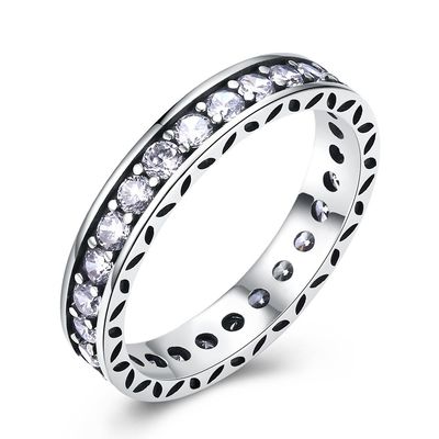 Anneau en pierre de tennis de Sterling Silver 925 D.C.A. CZ