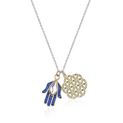 collier d'oeil de diable de fleur de GV de 17in 1.7g 925 Sterling Silver Necklace Chain