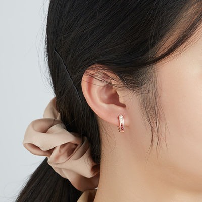 cercle Sterling Silver Jewelry Earrings de 1.35cm