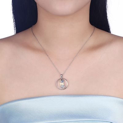 Collier de chaîne de clavicule de lune d'ODM 3.3g 2.8cm Sterling Silver Jewelry Necklaces