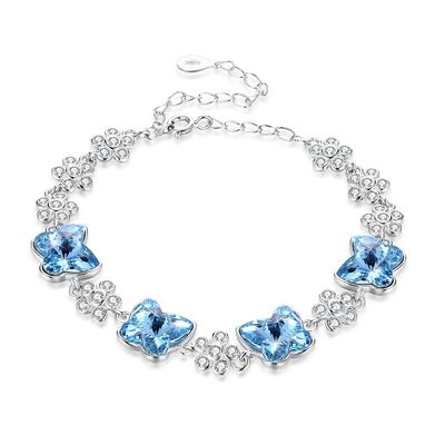 ODM 1.4x1.6cm Sterling Silver Slider Bracelets 3,5&quot; bracelets de zircon