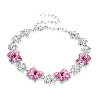 ODM 1.4x1.6cm Sterling Silver Slider Bracelets 3,5&quot; bracelets de zircon