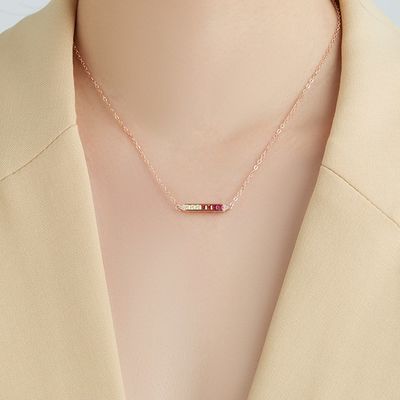 arc-en-ciel de 1.31ft 2.2g Sterling Silver Necklace Chains S925 chaîne argentée de 18 pouces