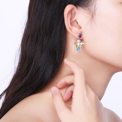 Boucles d'oreille de Diamond Gift Sterling Silver Jewelry