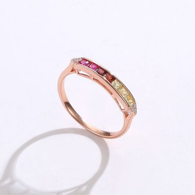 0.14cm hypoallergéniques 2 grammes Sterling Silver Jewelry Rings Crystal Ring