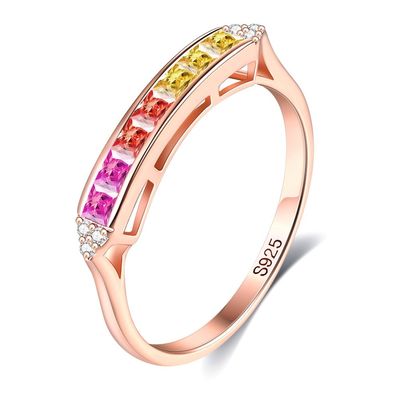 0.14cm hypoallergéniques 2 grammes Sterling Silver Jewelry Rings Crystal Ring