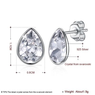Rose Sterling Silver Jewelry Earrings de femmes