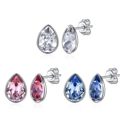 Rose Sterling Silver Jewelry Earrings de femmes