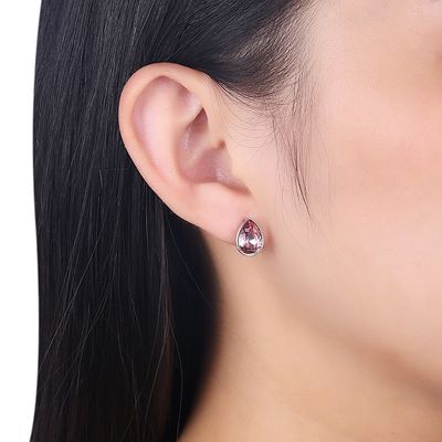Rose Sterling Silver Jewelry Earrings de femmes