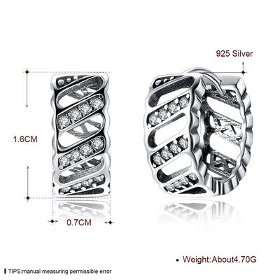 GV de boucles d'oreille de goujon de couronne de 0.17oz 1.6cm Sterling Silver Jewelry Earrings Hypoallergenic