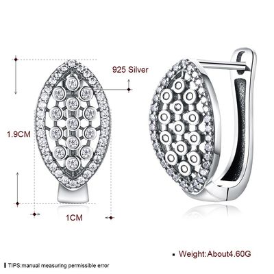 1.9x1cm 4,6 grammes vrai Diamond Earrings Hanukkah 925 Sterling Silver Earrings