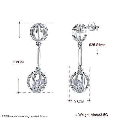 boucles d'oreille en pierre de 0.12oz 2.8X0.8cm Sapphire Stud Earrings Alloy Zircon