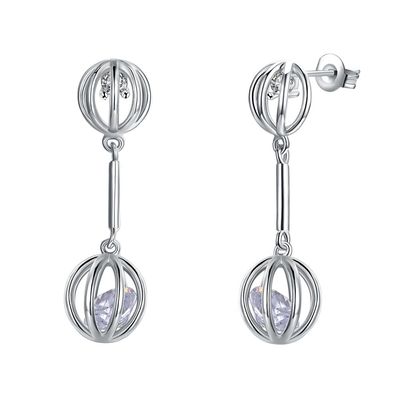boucles d'oreille en pierre de 0.12oz 2.8X0.8cm Sapphire Stud Earrings Alloy Zircon