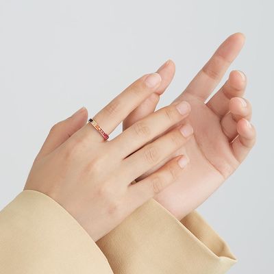 ODM de bagues de fiançailles de zircon de 8.3in 0.07oz Sterling Silver Crystal Ring 14k