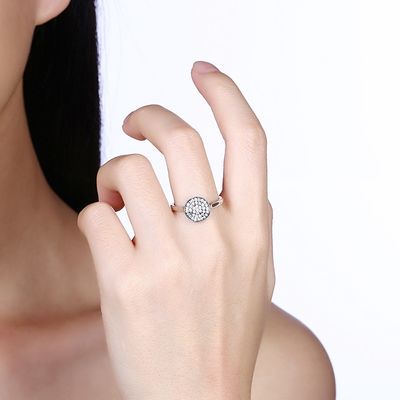 Façonnez Ring Zircon Diamonds Stone 925 Sterling Silver Engagement Wedding Band Ring For Women