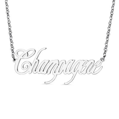 21.7in collier de nom plaqué par or brillant argenté fait sur commande d'amie de 2 colliers de gramme