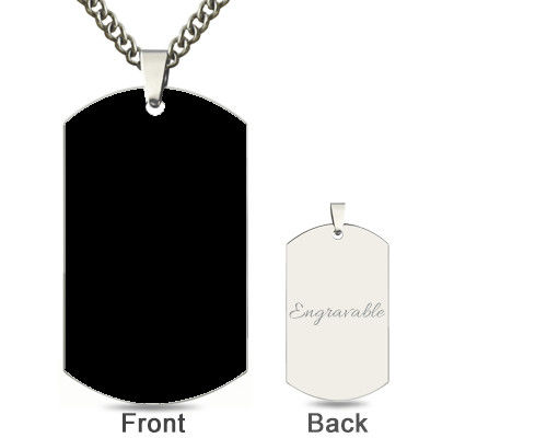 OEM pendant de collier de photo personnalisé par 1.96in d'acier inoxydable de collier de l'image 3gram