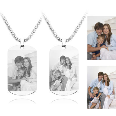 OEM pendant de collier de photo personnalisé par 1.96in d'acier inoxydable de collier de l'image 3gram