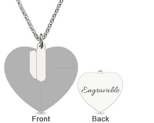 0.88in ODM argenté fait sur commande de Sterling Silver Photo Engraved Necklace de 3 colliers de gramme