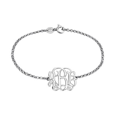 oDM argenté de bracelet de plaque d'identification de 7.48in 0.42oz Sterling Silver Personalized Name Bracelets