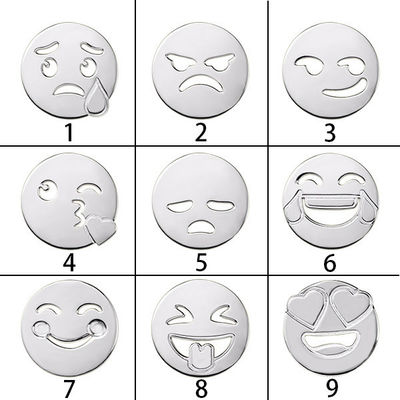 Colliers argentés faits sur commande d'Emoji de 2 grammes