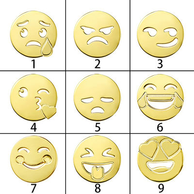 collier initial commémoratif de nom du collier S925 d'or de 1.8ft 0.07oz Emoji