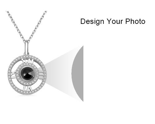ODM projectif de collier de photo d'amie argentée faite sur commande des colliers 0.17oz de 0.28in