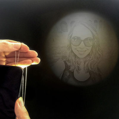 ODM projectif de collier de photo d'amie argentée faite sur commande des colliers 0.17oz de 0.28in
