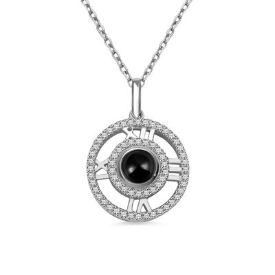 ODM projectif de collier de photo d'amie argentée faite sur commande des colliers 0.17oz de 0.28in