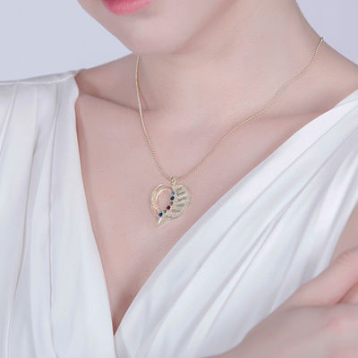 GV de collier de coeur d'amour gravé par collier pendant de la photo 7gram personnalisé par 0.1in