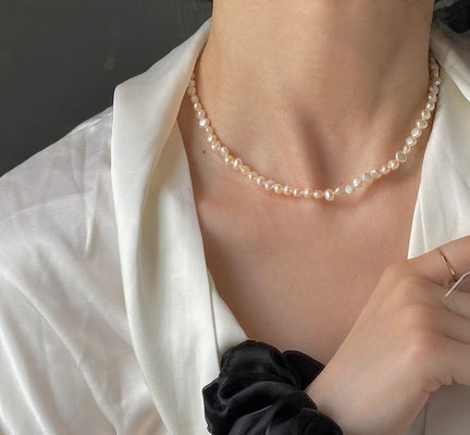 Colliers de collier de perles d'internouille de la longueur 37CM de bijoux de perle de chaîne de 4,1 grammes hauts