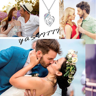 nickel d'amour de double de 1.92x1.6cm 925 Sterling Silver Heart Pendant Necklace libre