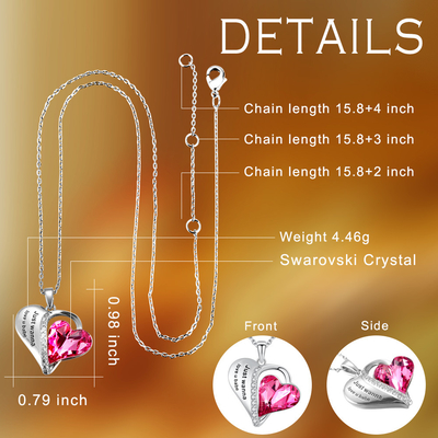 amour esthétique U Babe Heart de 0.79x0.98in Sterling Silver Heart Pendant Necklace