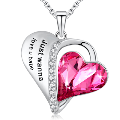 amour esthétique U Babe Heart de 0.79x0.98in Sterling Silver Heart Pendant Necklace