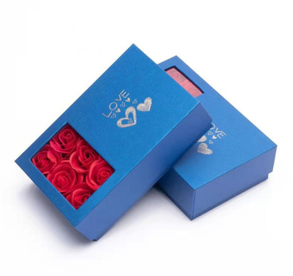 boîte Ring Box de boucle d'oreille de boîte de collier de boîte à bijoux d'emballage de 115*115*110 millimètre 0,406 kilogramme Rose Flower Gift Jewelry Box