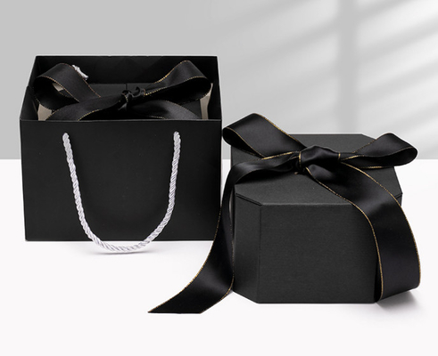 Rose Flower Gift Jewelry Box noire 0,406 kilogrammes pour l'anneau de boucle d'oreille de collier