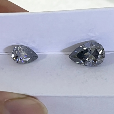 Gros 0.5ct 1ct 2ct Gris Mossinate diamant Gem Gris Couleur Ovale Poire Coupe Loose des alliances de mariage en moissanite naturelle